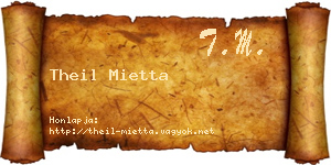 Theil Mietta névjegykártya